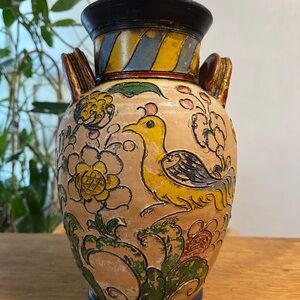 Unique handcrafted Japanese ceramic Large Flower vase